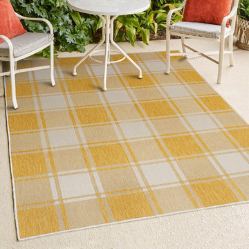 Sabine Traditional Farmhouse Bold Gingham Area Rug